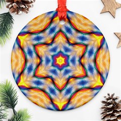 Pattern Abstract Background Art Round Ornament (two Sides)