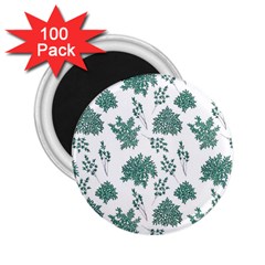 Flower Pattern Pattern Design 2 25  Magnets (100 Pack)  by Celenk