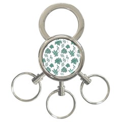 Flower Pattern Pattern Design 3-ring Key Chains by Celenk