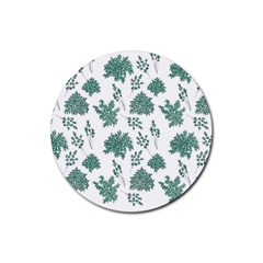 Flower Pattern Pattern Design Rubber Round Coaster (4 Pack)  by Celenk