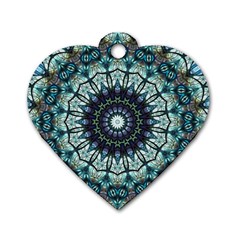 Pattern Abstract Background Art Dog Tag Heart (two Sides) by Celenk