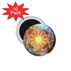 Universe Galaxy Sun Clock Time 1 75  Magnets (10 Pack)  by Celenk