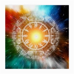 Universe Galaxy Sun Clock Time Medium Glasses Cloth by Celenk