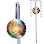 Universe Galaxy Sun Clock Time Book Mark Front