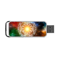 Universe Galaxy Sun Clock Time Portable Usb Flash (two Sides) by Celenk