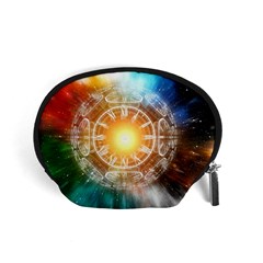 Universe Galaxy Sun Clock Time Accessory Pouch (small) by Celenk