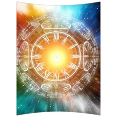 Universe Galaxy Sun Clock Time Back Support Cushion by Celenk