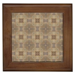 Abstract Wood Design Floor Texture Framed Tiles by Celenk