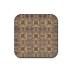 Abstract Wood Design Floor Texture Rubber Coaster (square)  by Celenk