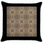 Abstract Wood Design Floor Texture Throw Pillow Case (Black) Front