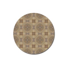 Abstract Wood Design Floor Texture Magnet 3  (round) by Celenk