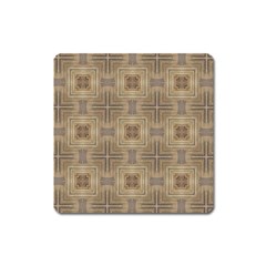 Abstract Wood Design Floor Texture Square Magnet by Celenk