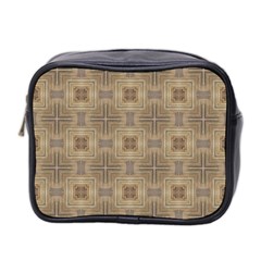 Abstract Wood Design Floor Texture Mini Toiletries Bag (two Sides) by Celenk