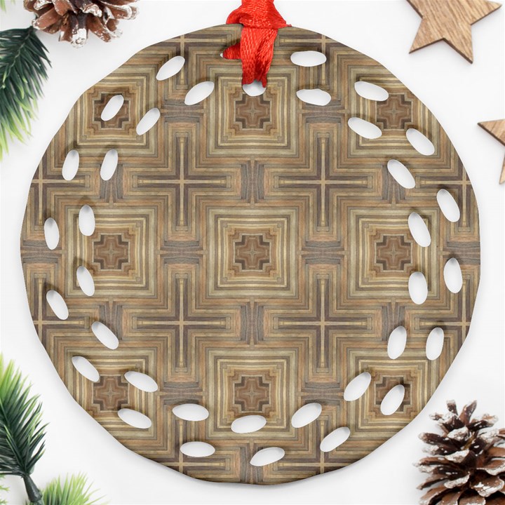 Abstract Wood Design Floor Texture Ornament (Round Filigree)