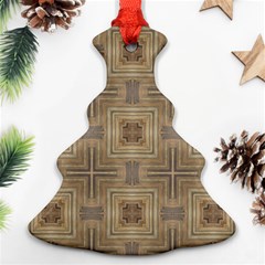 Abstract Wood Design Floor Texture Ornament (christmas Tree) 