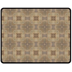 Abstract Wood Design Floor Texture Double Sided Fleece Blanket (medium)  by Celenk