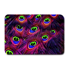 Peacock Feathers Color Plumage Plate Mats by Celenk