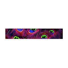 Peacock Feathers Color Plumage Flano Scarf (mini) by Celenk