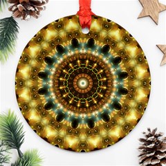 Pattern Abstract Background Art Round Ornament (two Sides)