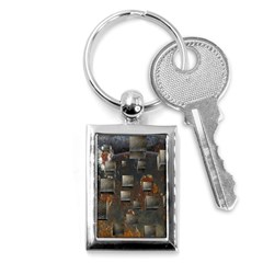 Background Metal Pattern Texture Key Chains (rectangle)  by Celenk