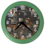 Background Metal Pattern Texture Color Wall Clock Front