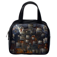 Background Metal Pattern Texture Classic Handbag (one Side)