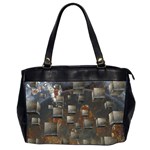 Background Metal Pattern Texture Oversize Office Handbag (2 Sides) Front