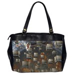 Background Metal Pattern Texture Oversize Office Handbag (2 Sides) Back