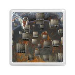 Background Metal Pattern Texture Memory Card Reader (square) by Celenk