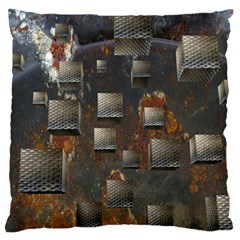 Background Metal Pattern Texture Large Cushion Case (two Sides) by Celenk