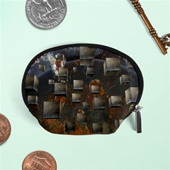 Background Metal Pattern Texture Accessory Pouch (small) by Celenk