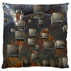 Background Metal Pattern Texture Large Flano Cushion Case (two Sides) by Celenk