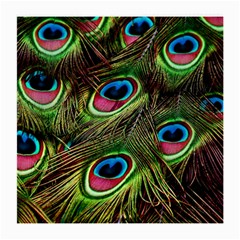 Peacock Feathers Color Plumage Medium Glasses Cloth by Celenk