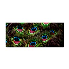 Peacock Feathers Color Plumage Hand Towel by Celenk