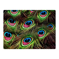 Peacock Feathers Color Plumage Double Sided Flano Blanket (mini)  by Celenk