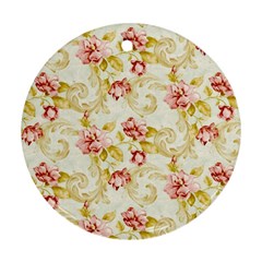 Background Pattern Flower Spring Ornament (round) by Celenk