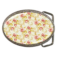 Background Pattern Flower Spring Belt Buckles by Celenk