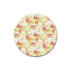 Background Pattern Flower Spring Magnet 3  (round) by Celenk