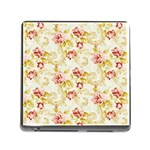 Background Pattern Flower Spring Memory Card Reader (Square 5 Slot) Front