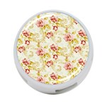 Background Pattern Flower Spring 4-Port USB Hub (One Side) Front