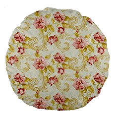 Background Pattern Flower Spring Large 18  Premium Flano Round Cushions by Celenk