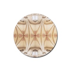 Wells Cathedral Wells Cathedral Rubber Round Coaster (4 Pack)  by Celenk