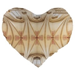 Wells Cathedral Wells Cathedral Large 19  Premium Flano Heart Shape Cushions by Celenk