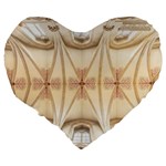 Wells Cathedral Wells Cathedral Large 19  Premium Flano Heart Shape Cushions Back