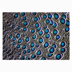 Peacock Pattern Close Up Plumage Large Glasses Cloth (2-side) by Celenk