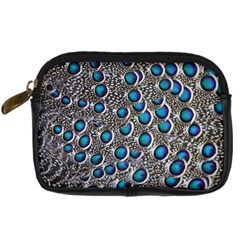 Peacock Pattern Close Up Plumage Digital Camera Leather Case by Celenk