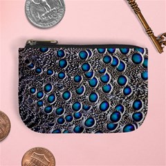 Peacock Pattern Close Up Plumage Mini Coin Purse