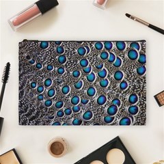 Peacock Pattern Close Up Plumage Cosmetic Bag (large)