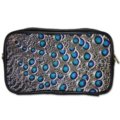 Peacock Pattern Close Up Plumage Toiletries Bag (two Sides) by Celenk