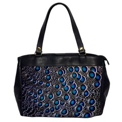 Peacock Pattern Close Up Plumage Oversize Office Handbag by Celenk